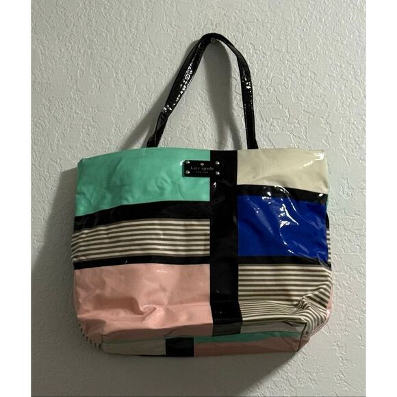 Kate Spade Multicolored Daycation Bag colorblocked 16x13 tote - Picture 1 of 6